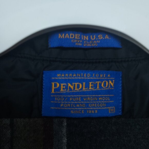 Vintage Pendleton 100% Virgin Wool Button Up Flannel Shirt - Picture 4 of 9